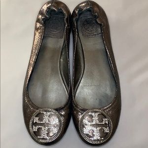 Brown Metallic Tory Burch Ballerina Flats size 9
